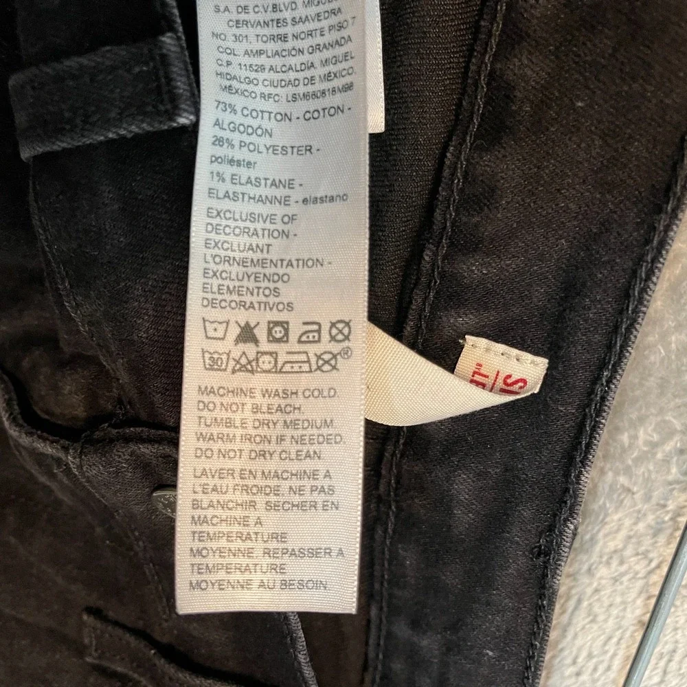 Signature Levis Men Slim Straight Jean 30x30* Black Denim Indie Trap Alternative